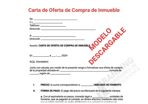 ¿qué Es Una Carta De Oferta De Compra De Propiedad Modelo Descargable