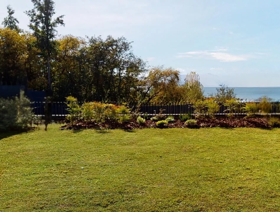 Jardin con vista y arboles