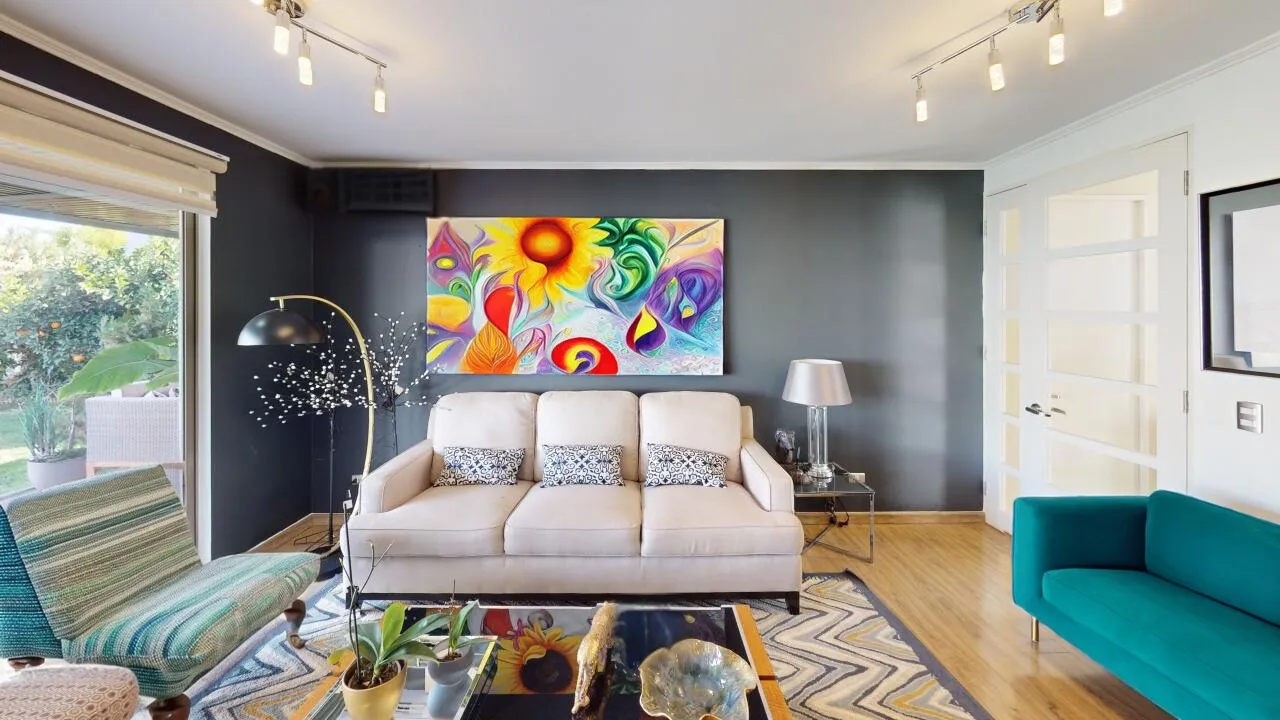 salon departamento con muebles